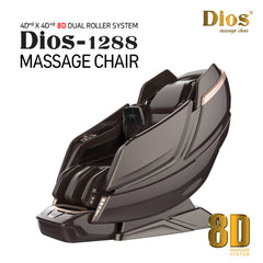 Dios-1288 Massage Chair 8D AI Dual Air Tech Touch Roller SL-track with Brain Relaxation Program