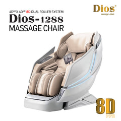 Dios-1288 Massage Chair 8D AI Dual Air Tech Touch Roller SL-track with Brain Relaxation Program